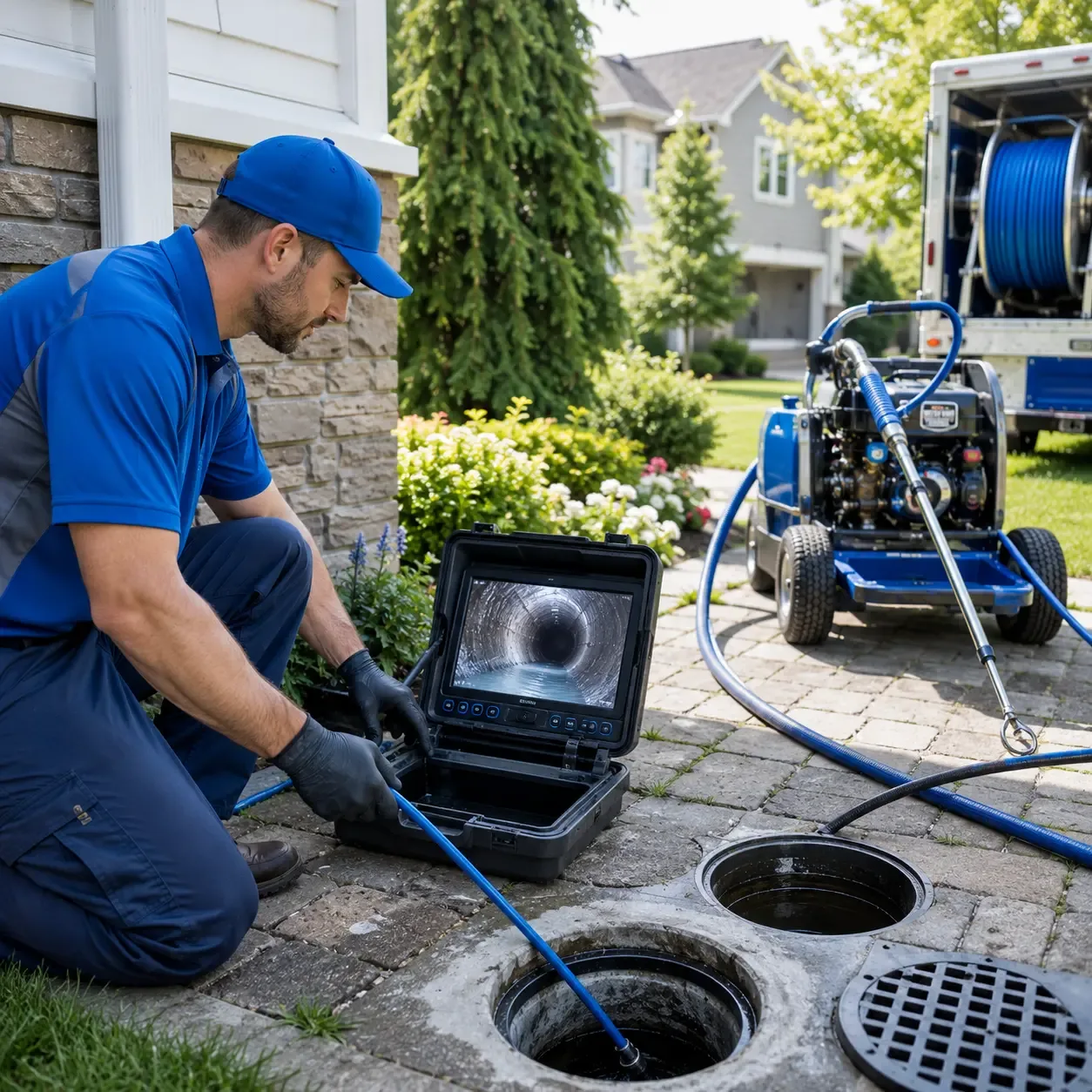 Outdoor drain cleaning professionals serving Elysian Fields, TX